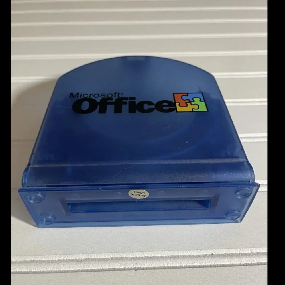 Vintage Microsoft Office CD DVD Case for Car Travel Office Portable Organizer